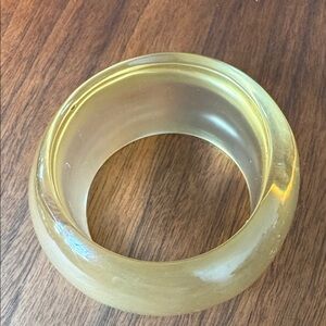 Translucent Yellow Bangle Bracelet